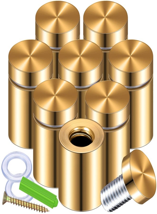 فيرايكل مجموعة فيرايكل المكونة من 8 مجموعات من براغي التثبيت، مصنوعة من الفولاذ المقاوم للصدأ، لتثبيت اللافتات الإعلانية، أدوات معدنية لتثبيت اللافتات، أدوات تثبيت لتعليق إطارات الصور الأكريليكية (3/4 × 1 بوصة). - Image 1